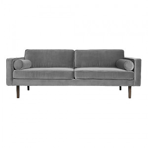 Canapea gri deschis din poliester 200 cm Wind Broste Copenhagen