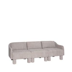 Canapea gri deschis din textil 224 cm Elegance Hubsch