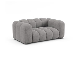 Canapea gri deschis din textil pentru 2 persoane Lupine Chenille XS Micadoni