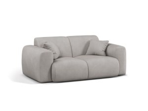 Canapea gri deschis din textil pentru 2 persoane Molino Chenile Micadoni
