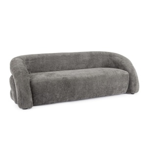 Canapea gri din textil pentru 3 persoane Clemence Bizzotto