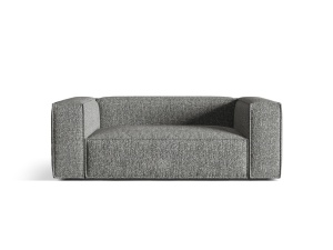 Canapea gri grafit din textil pentru 2 persoane Nuria Boucle Micadoni