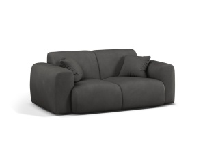 Canapea gri inchis din textil pentru 2 persoane Molino Chenile Micadoni