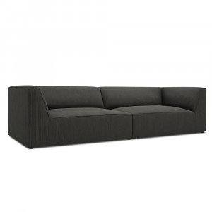 Canapea gri inchis din textil pentru 4 persoane Ruby Micadoni