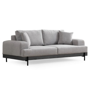 Canapea gri/neagra din textil pentru 3 persoane Eti The Home Collection