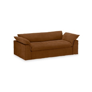 Canapea maro caramel din catifea pentru 3 persoane Nomad Royal HKliving