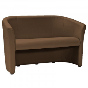Canapea maro din piele ecologica si metal 126 cm Wenge Signal Meble