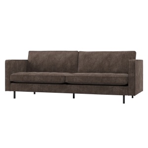 Canapea maro din textil pentru 2,5 persoane Rodeo Classic Rib Woood