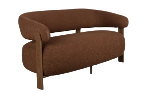 Canapea maro din textil pentru 2 persoane Robyn Quiet Object