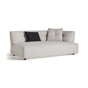 Canapea modulara alb antic din textil pentru 2 persoane Brenod Right Vical Home