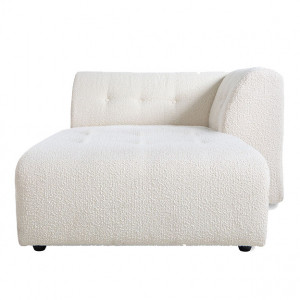 Canapea modulara alba din textil 160 cm Vint Right HKliving