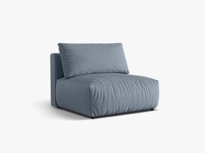 Canapea modulara albastra din textil pentru 1 persoana Chris M Micadoni