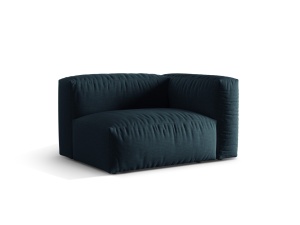 Canapea modulara albastra din textil pentru 1 persoana Martina Right Micadoni