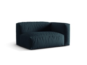 Canapea modulara albastru jeans din textil pentru 1 persoana Martina L Right Micadoni