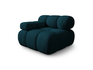 Canapea modulara albastru navy din textil pentru 1 persoana Bellis Left 3D Micadoni