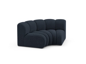Canapea modulara albastru navy din textil pentru 1 persoana Lupine Chenille Micadoni