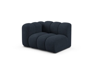 Canapea modulara albastru navy din textil pentru 1 persoana Lupine Chenille Left Micadoni