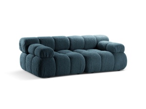 Canapea modulara albastru petrol din textil pentru 2 persoane Bellis Boucle Micadoni
