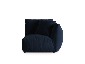 Canapea modulara albastru royal din catifea pentru 1 persoana Chris Right Small Micadoni