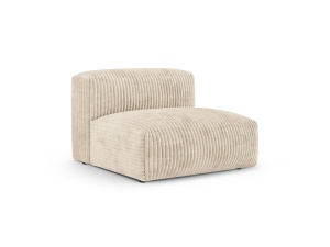 Canapea modulara bej deeschis din textil pentru 1 persoana Martina Corduroy XL Micadoni