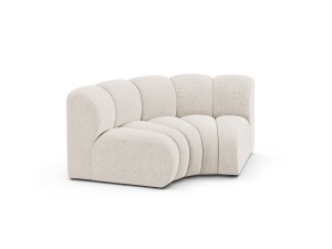 Canapea modulara bej deschis din textil pentru 1 persoana Lupine Chenille Micadoni