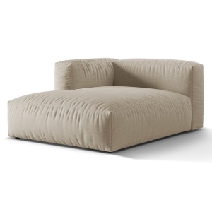 Canapea modulara bej deschis din textil pentru 1 persoana Martina Left Micadoni