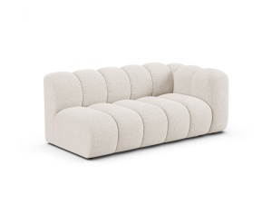 Canapea modulara bej deschis din textil pentru 3 persoane Lupine Chenille Right Micadoni