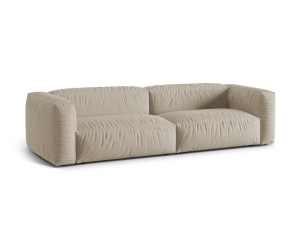 Canapea modulara bej deschis din textil pentru 4 persoane Martina Boston Micadoni