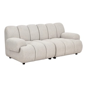 Canapea modulara bej din textil 2,5 persoane Taza House Nordic