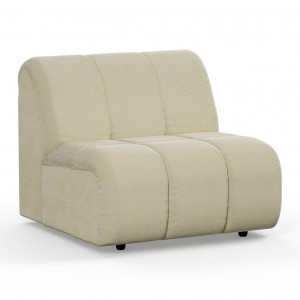 Canapea modulara bej din textil 98 cm Wave Middle HKliving