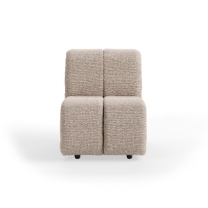 Canapea modulara bej din textil 98 cm Wave Middle Small HKliving
