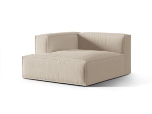 Canapea modulara bej din textil pentru 1 persoana Nuria Left Liberty Micadoni