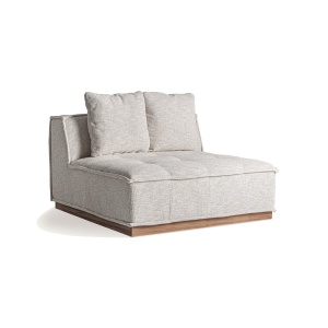 Canapea modulara bej din textil pentru 1 persoana Vittel Middle Vical Home