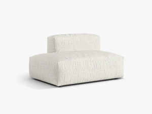 Canapea modulara bej din textil pentru 2 persoane Martina Boucle Left Micadoni