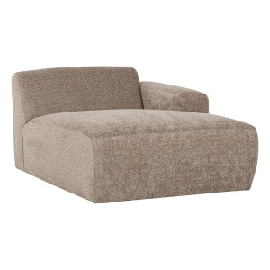 Canapea modulara bej nisipiu din textil 112 cm Mojo Chenille Lounge Right Woood