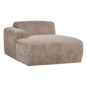 Canapea modulara bej nisipiu din textil 112 cm Mojo Woolly Lounge Left Woood
