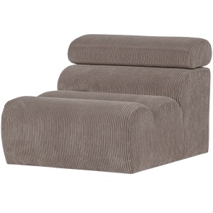 Canapea modulara bej nisipiu din textil 113 cm Novi Middle Rib Woood