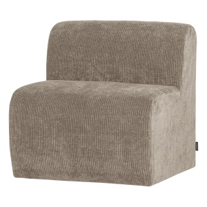 Canapea modulara bej nisipiu din textil 84 cm Mojo Center Rib Woood