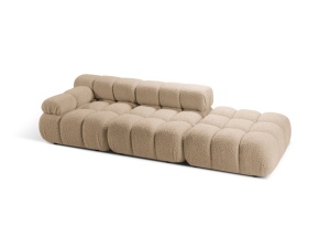 Canapea modulara bej nisipiu din textil pentru 4 persoane Bellis Boucle Right Micadoni