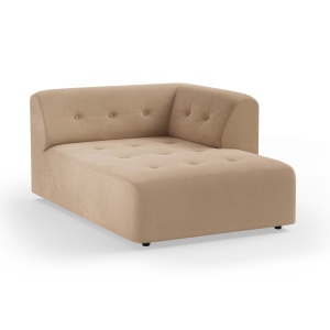 Canapea modulara crem din catifea 160 cm Vint Right Divan HKliving