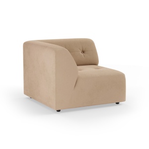 Canapea modulara crem din catifea 94 cm Vint Left HKliving