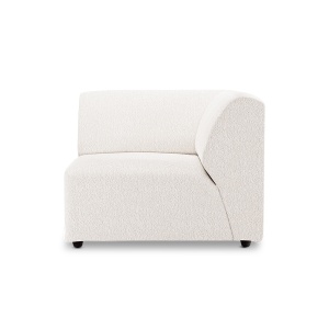 Canapea modulara crem din textil 94 cm Jax Right End Boucle HKliving