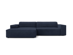 Canapea modulara cu colt albastru navy din textil pentru 3 persoane Jodie Liberty Left Micadoni