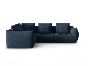 Canapea modulara cu colt albastru navy din textil pentru 3 persoane Bloom Structural Left Micadoni