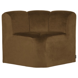 Canapea modulara galben miere din catifea 83 cm Mojo Corner Woood