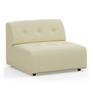 Canapea modulara galbena din textil 94 cm Vint Middle Left HKliving