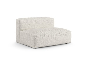 Canapea modulara gri/bej din textil pentru 1 persoana Martina Monet Boucle 120 Micadoni