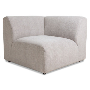 Canapea modulara gri deschis din poliester si lemn de pin 97 cm Jax Right HK Living