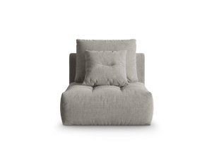 Canapea modulara gri deschis din textil pentru 1 persoana Bloom Wind Micadoni