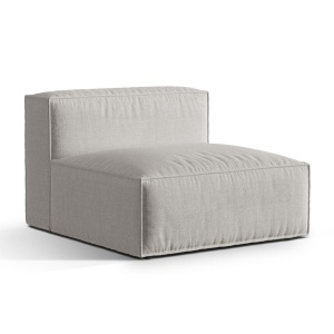 Canapea modulara gri deschis din textil pentru 1 persoana Nuria Structural Micadoni